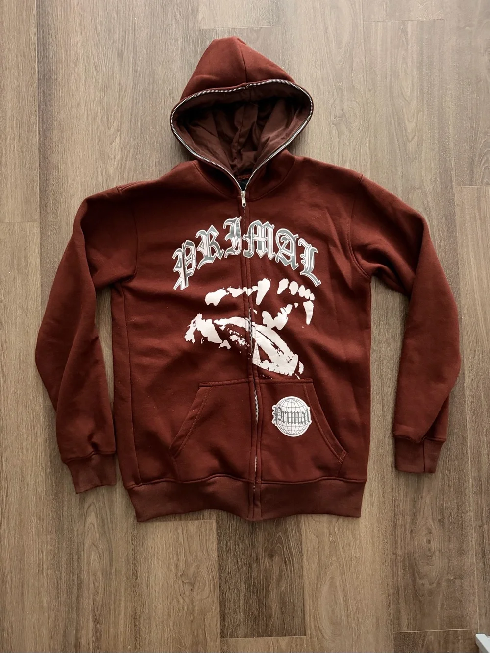 Primal Full Hood Zip Graphic Zip-Up Hoodie Sweatshirt